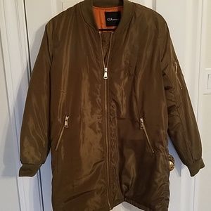 Long bomber jacket